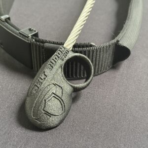 Close-up of Belt Buddy Pro handle and belt attachment